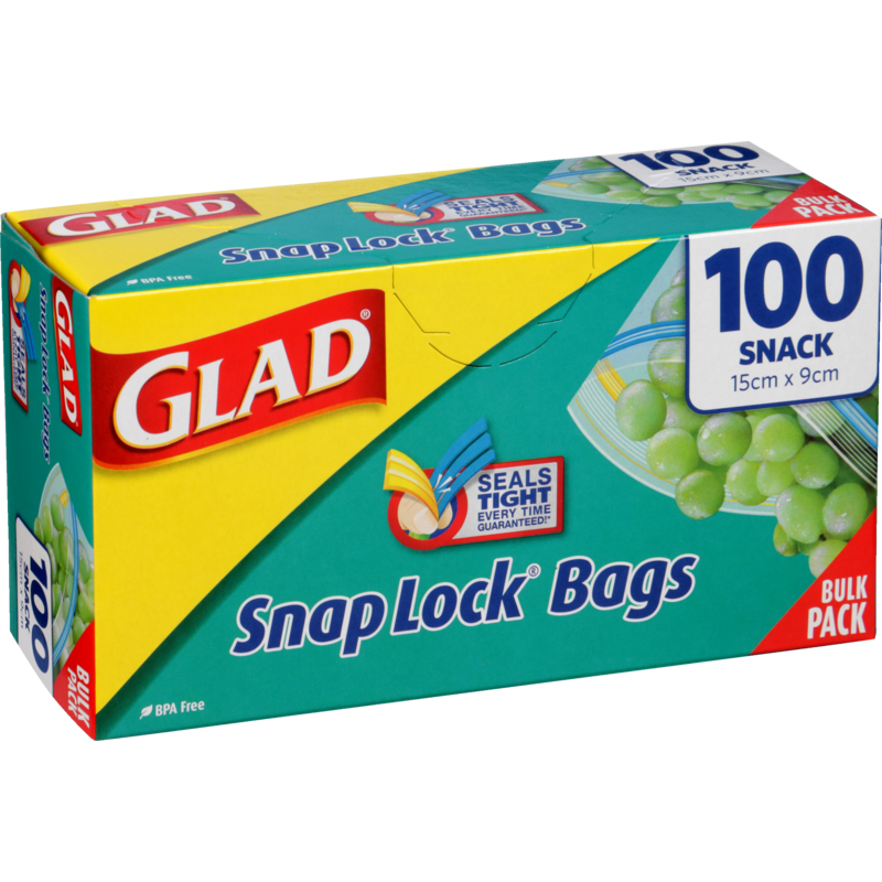 Glad Snaplock Snack Bags 100pk