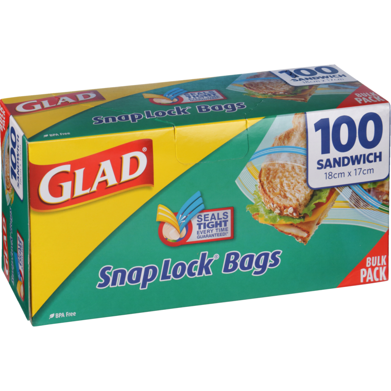 Glad Snaplock Sandwich Bags 100pk