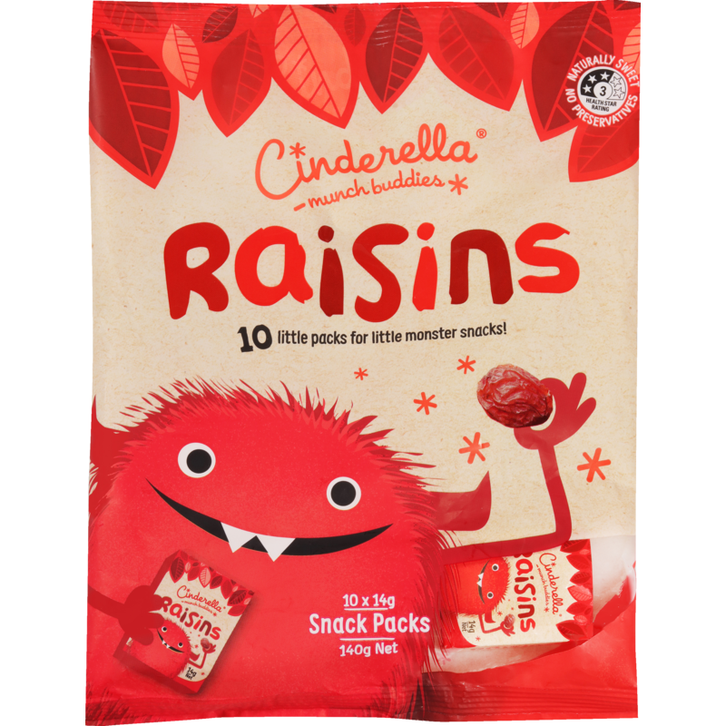 Cinderella Raisins 10pk 140g