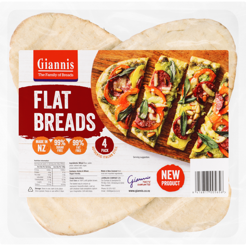 Giannis Flat Breads 4pk