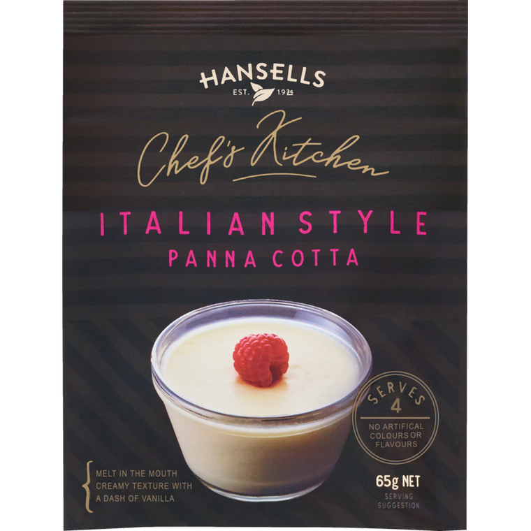 Hansells Chefs Kitchen Italian Style Panna Cotta Dessert Mix 65g