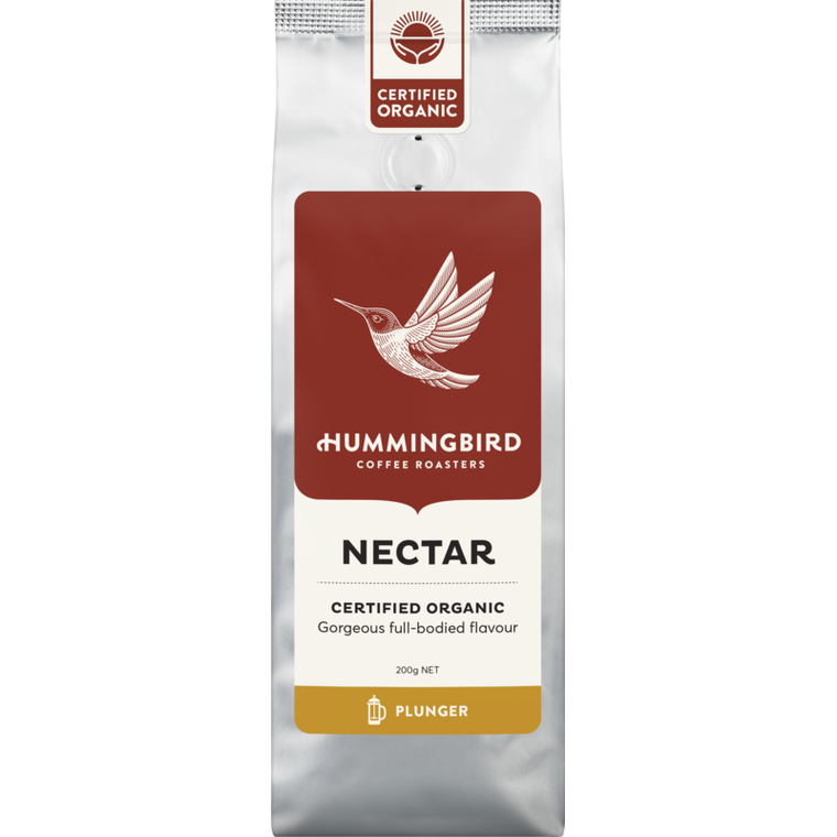 Hummingbird Certified Organic Nectar Coffee Plunger 200g