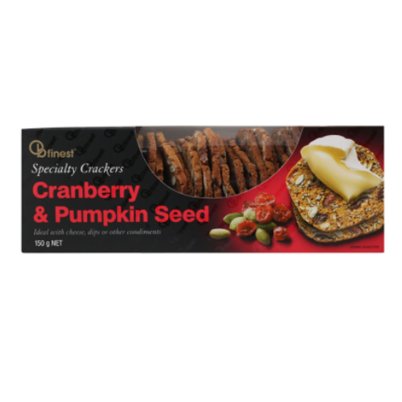 OB Finest Cranberry & Pumpkin Seed Specialty Crackers 150g