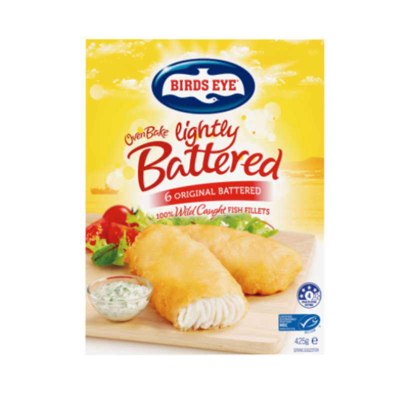 Birds Eye Lightly Battered Fish Fillets 6 pack