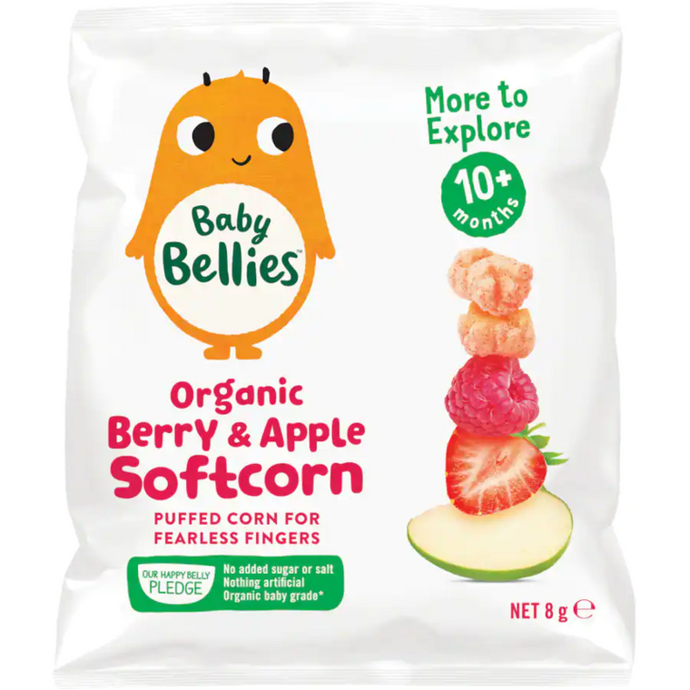 Little Bellies Organic Berry & Apple Softcorn 8g