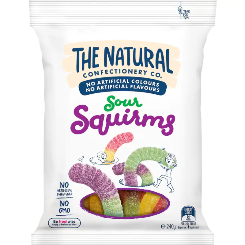 TNCC Jelly Sour Squirms Confectionery 220g