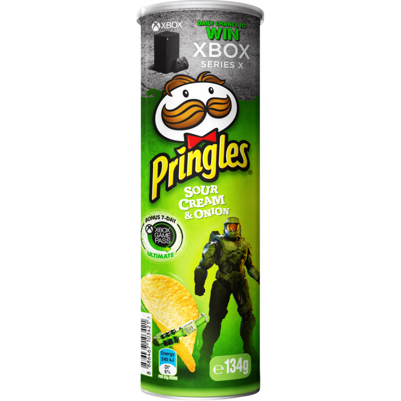 Pringles Sour Cream & Onion Potato Chips 134g