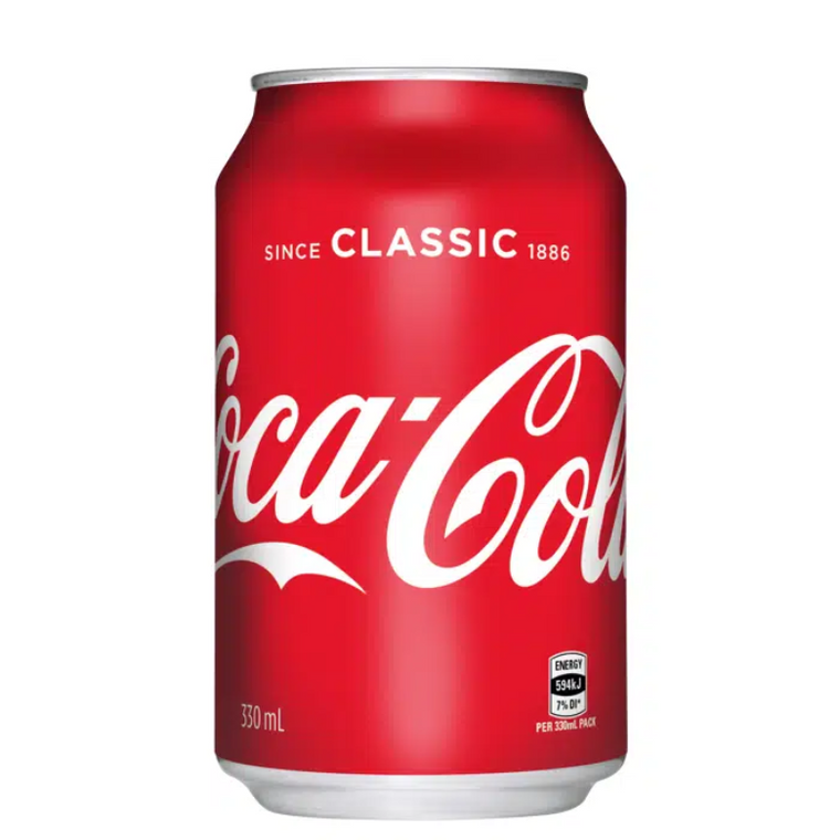 Coca Cola Classic Soft Drink Can Single 330ml