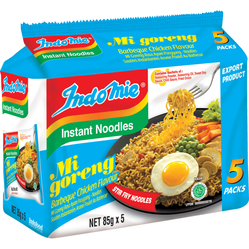 Indomie Mi Goreng BBQ Chicken Instant Noodles 5pk 425g