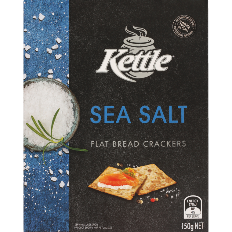 Kettle Sea Salt Flat Bread Crackers 150g