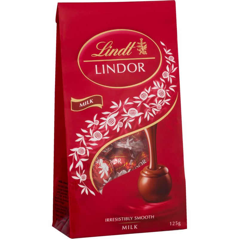 Lindt Lindor Milk Chocolates Pouch 125g