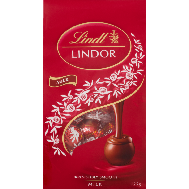 Lindt Lindor Milk Chocolates Pouch 125g