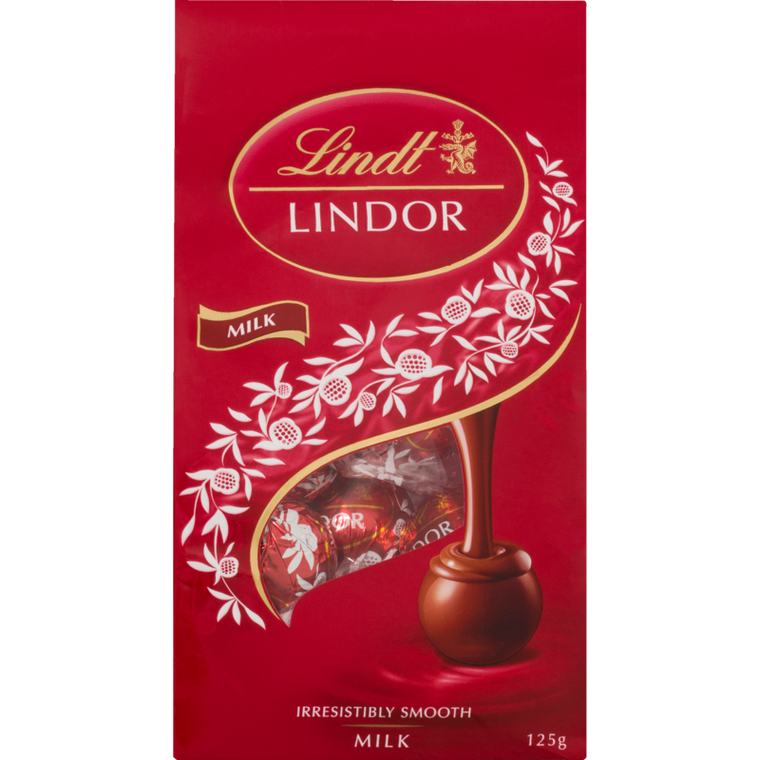 Lindt Lindor Milk Chocolates Pouch 125g