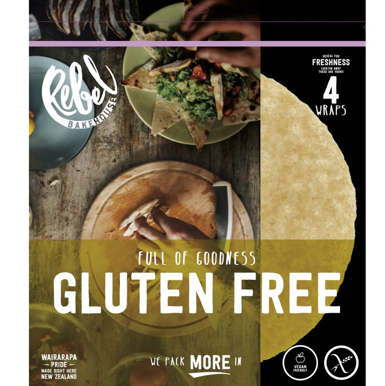 Rebel Bakehouse Gluten Free White Wraps 4pk