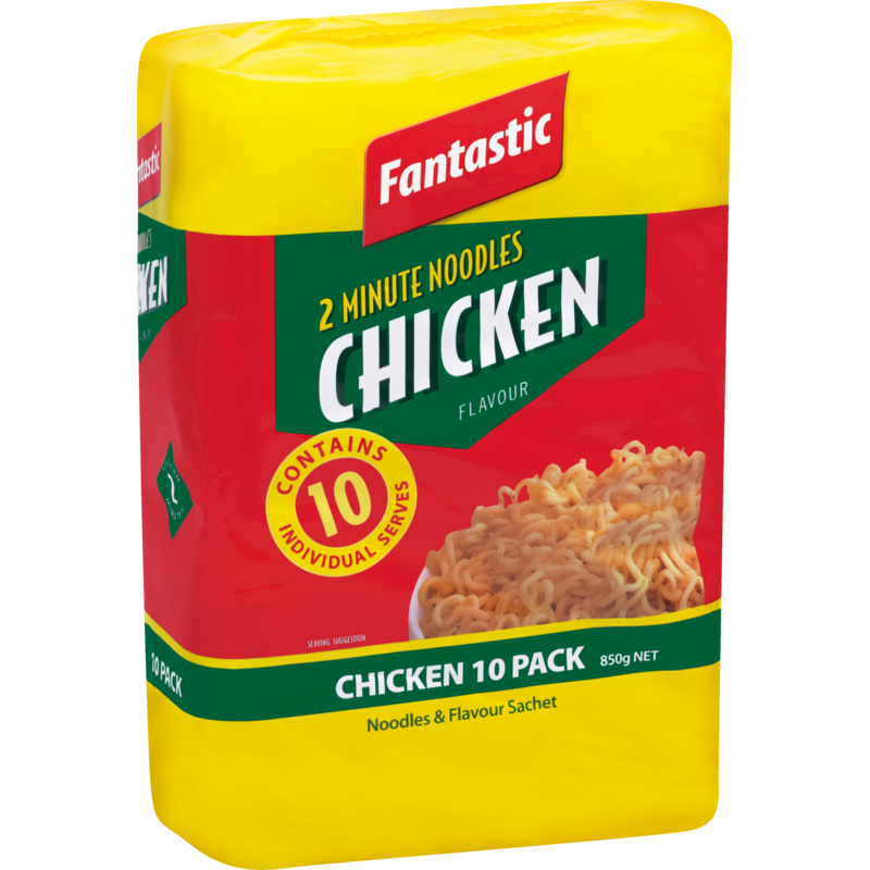 Fantastic 2 Minute Chicken Flavour Noodles 10pk 850g