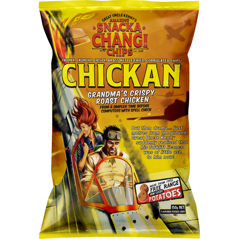 Snacka Changi Chickan Potato Chips 150g