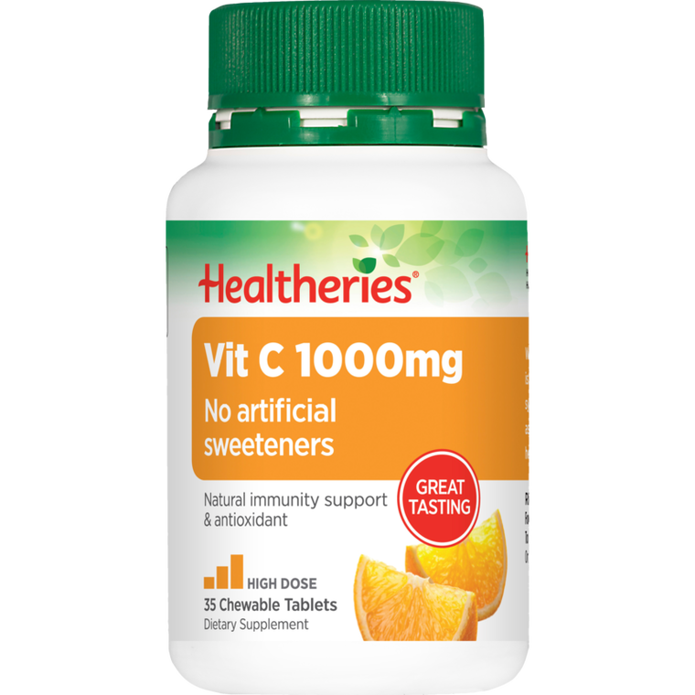 Healtheries Vit C 1000mg Chewable Tablets 35pk