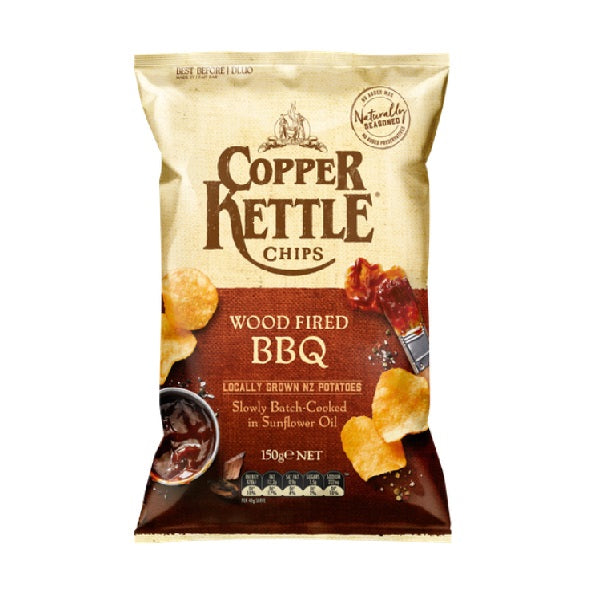 Copper Kettle Wood Fired BBQ Potato Chips 150g