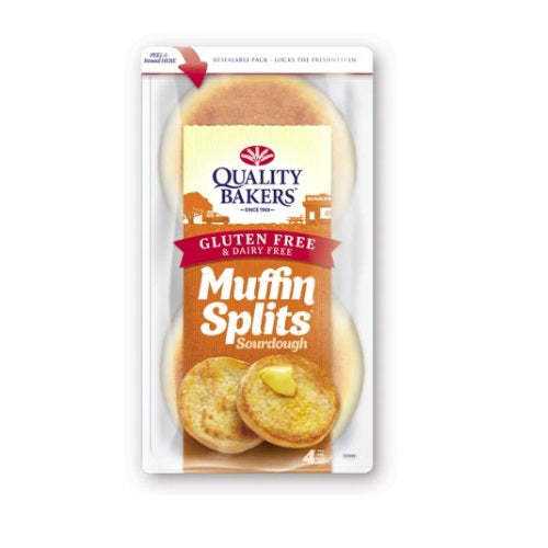 Quality Bakers Gluten Free Sourdough Muffin Splits 4 Pack