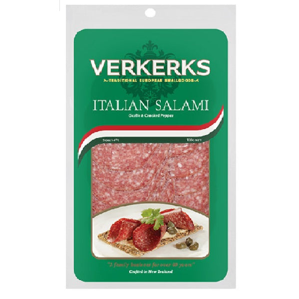 Verkerks Salami  Sliced Italian 100g