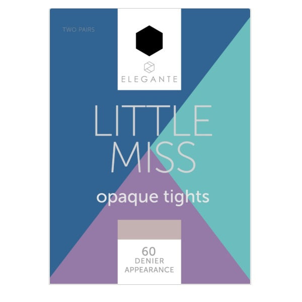 Little Miss Elegante 60D Tights 2PP BLK 7-8yrs