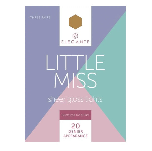 Little Miss Girls Sheer Tights Size 9/10 yrs Bronze Glow