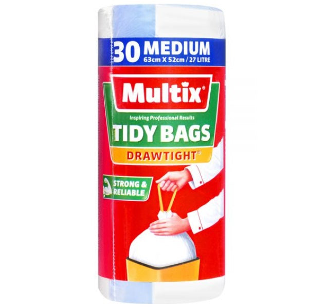 Multix Drawtight Kitchen Tidy Bags 30 Medium