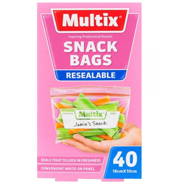 Multix Quick Zip Resealable 40 Snack Bags