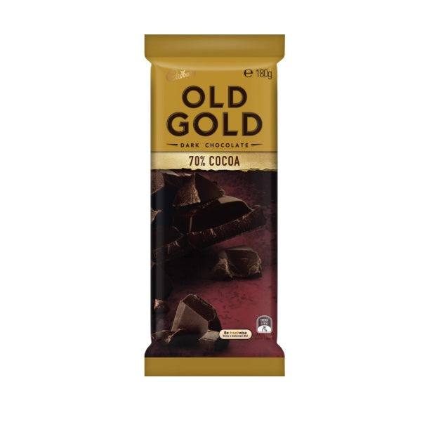 Cadbury Old Gold 70% Cocoa Dark Chocolate Block 180g