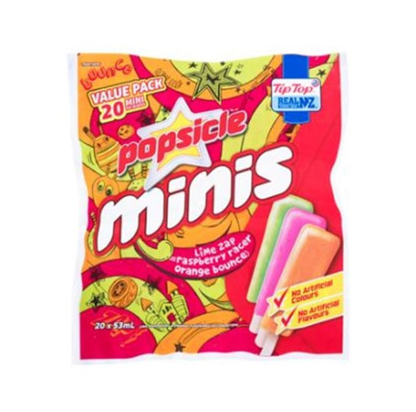 Tip Top Popsicle Mini Pops Mixed 20pk