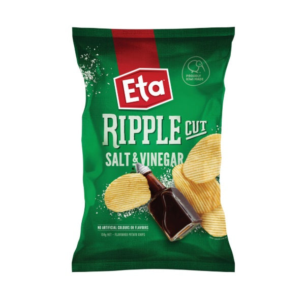Eta Ripples Salt & Vinegar Potato Chips 150g