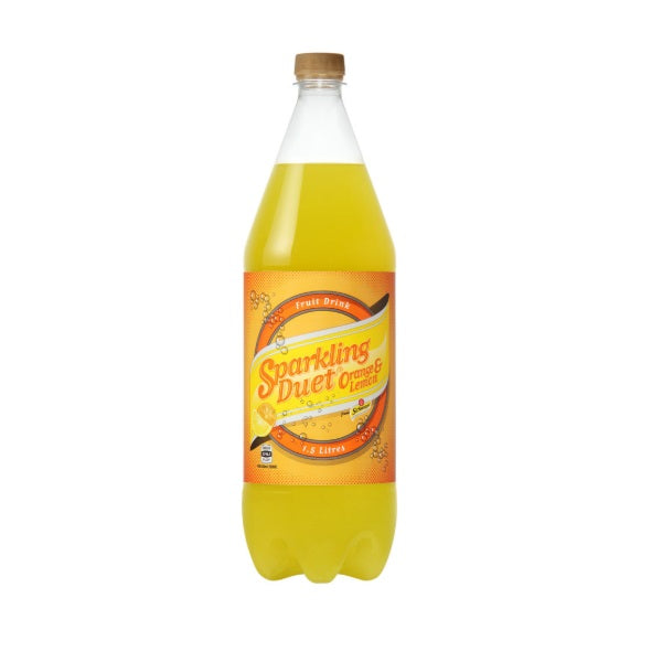 Schweppes Sparkling Duet Orange & Lemon Fruit Drink 1.5L