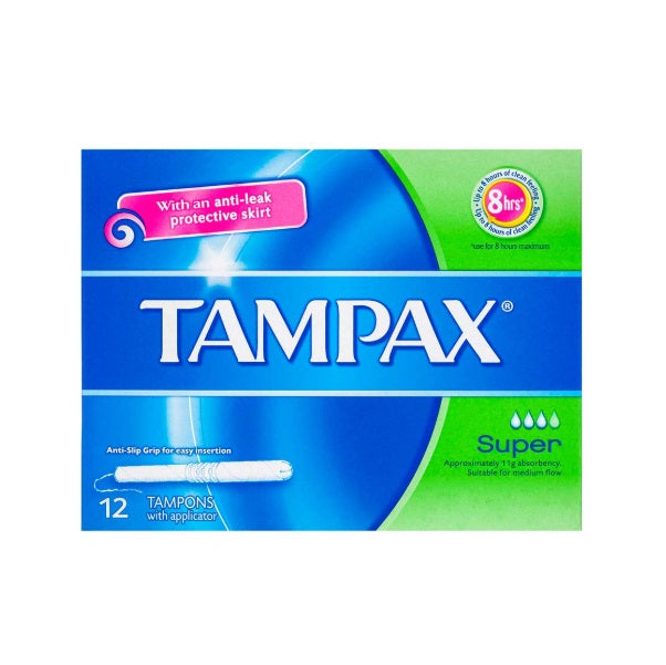 Tampax Super Tampons With Applicator 12pk