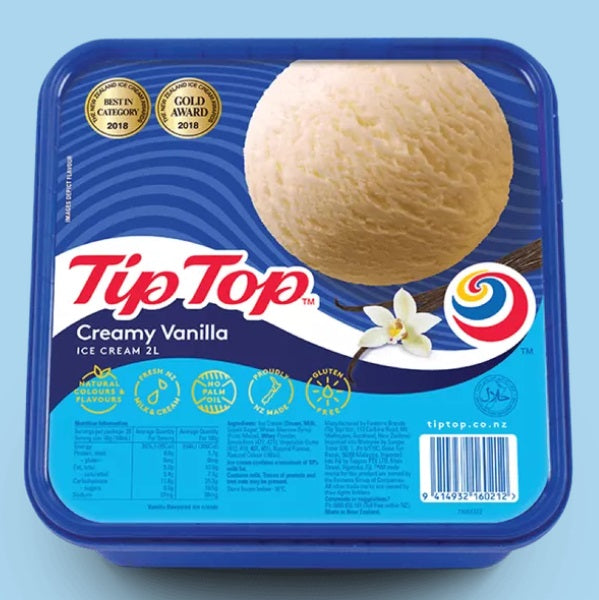 Tip Top Vanilla Ice Cream 2L