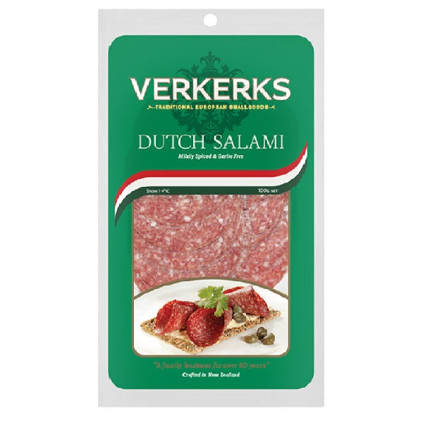 Verkerks Salami Sliced Dutch 100g
